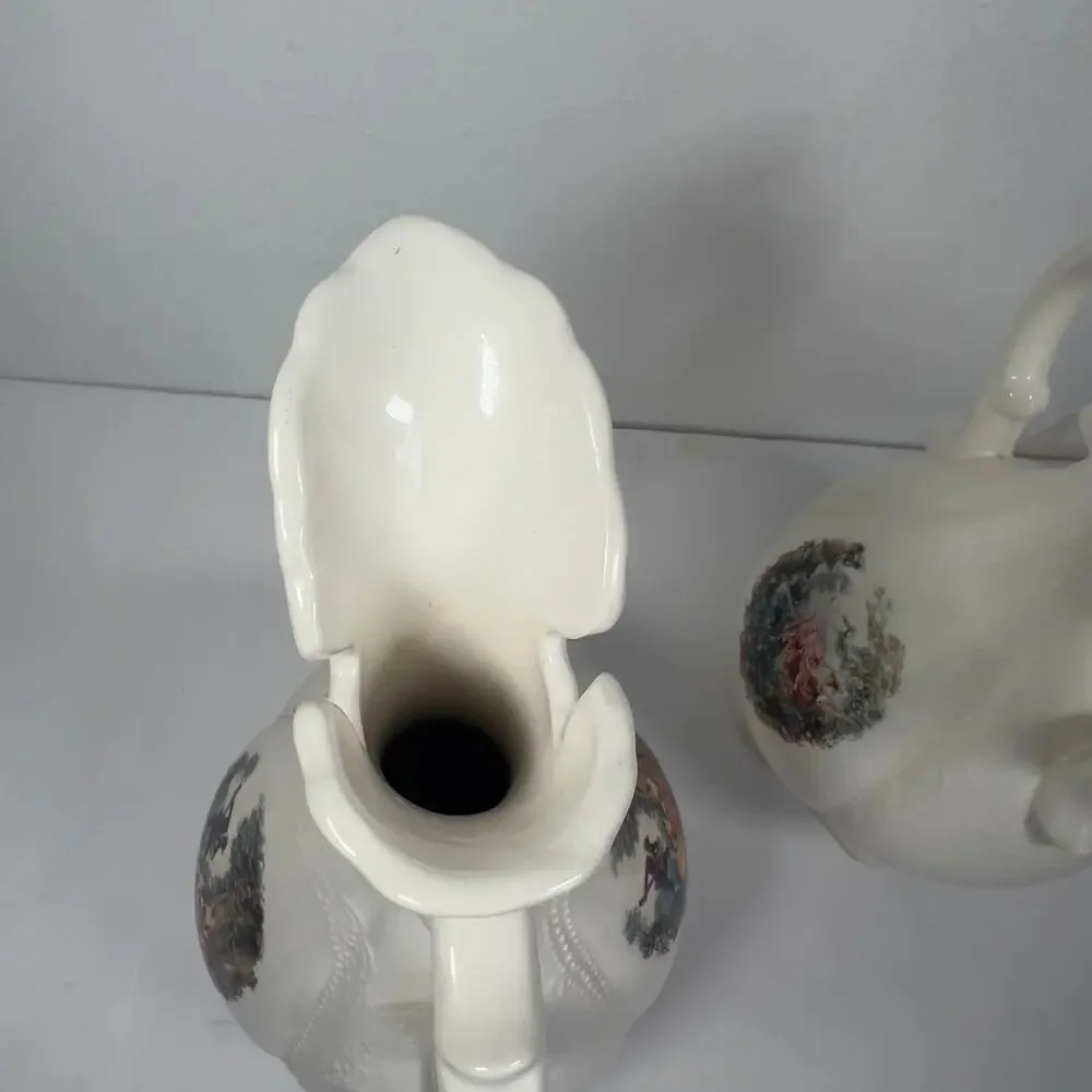 Victorian Courting Vases Pitchers Urn Goodsell Mold Co Ceramic Porcelain 134/135